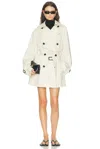 Totême Off-white Washed Cotton Trench Coat In White