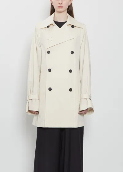 Totême Washed Cotton Trench Coat In White