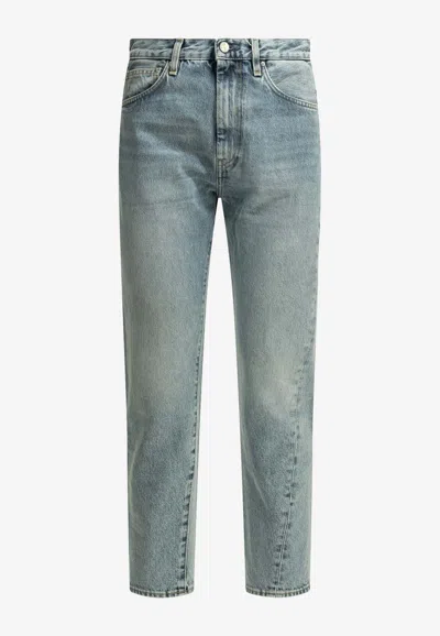 Totême Washed Straight-leg Jeans In Blue