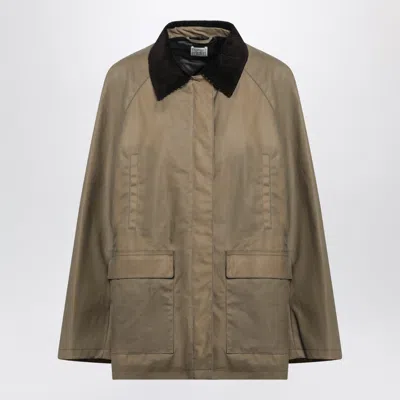 Totême Toteme Waxed Cotton Country Jacket In Green