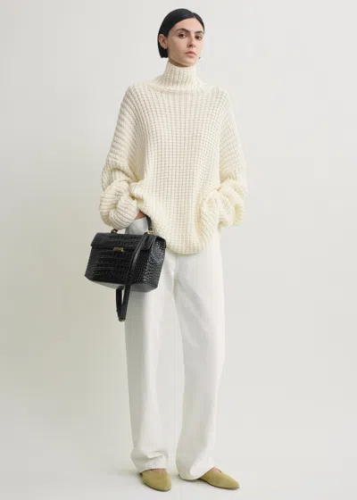 Totême Whipstitch Knit Milk In White