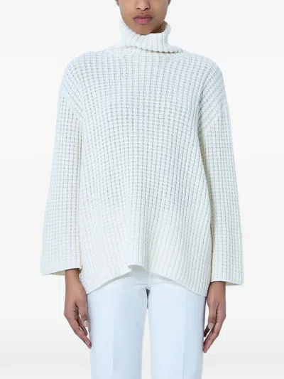 Totême Whipstitch Sweater In White