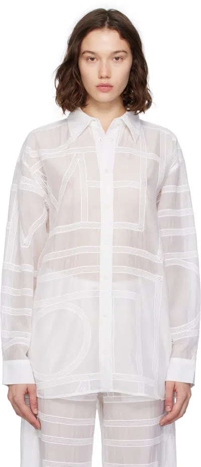Totême White Classic Crochet Shirt