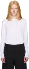 Totême Classic Long-sleeve Lyocell And Cotton T-shirt In White