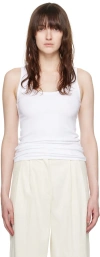 Totême White Classic Tank Top In 047 White