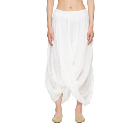 Totême White Cocoon Maxi Skirt