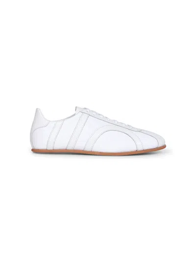 Totême White Cotton Canvas Sneakers