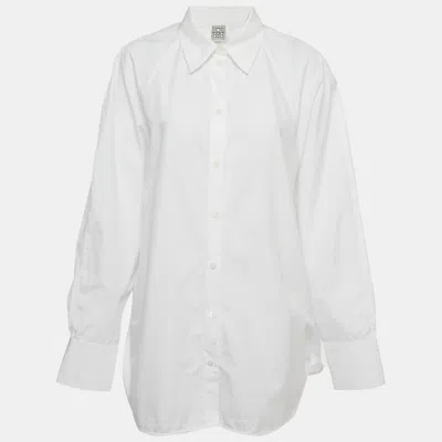 Pre-owned Totême White Cotton Raw Raglan Oversized Shirt M