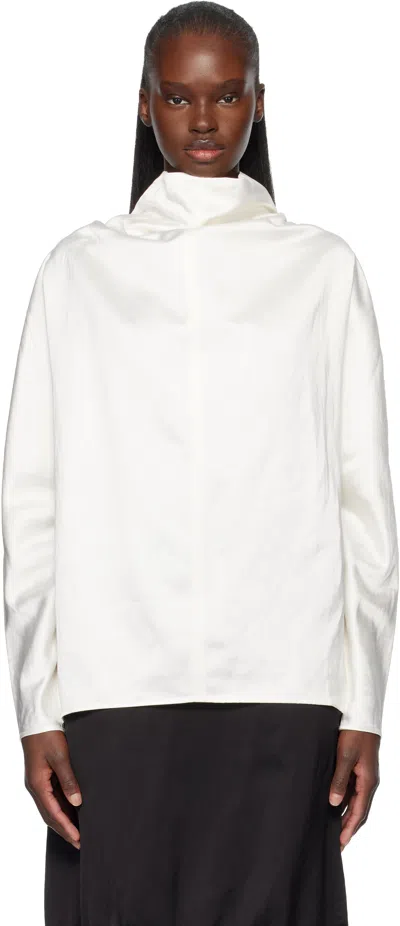 Totême White Cowl Neck Blouse