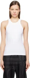 Totême Toteme Women Cotton Ribbed Knit Tank Top In White 100