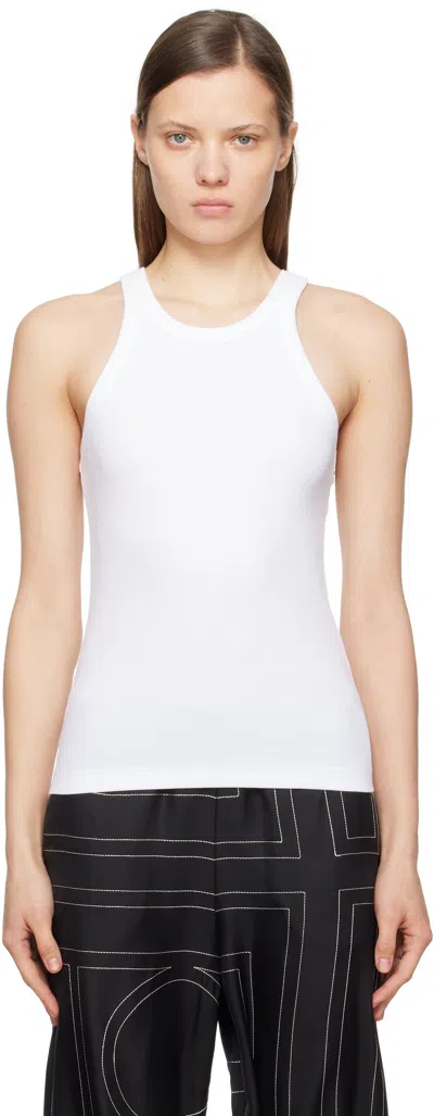 TOTÊME WHITE CURVED RIB TANK TOP
