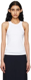 Totême Toteme Women Cotton Ribbed Knit Tank Top In 100 White