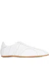 Totême Canvas And Leather Low-top Sneakers In White
