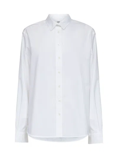 Totême White Organic Poplin Signature Shirt