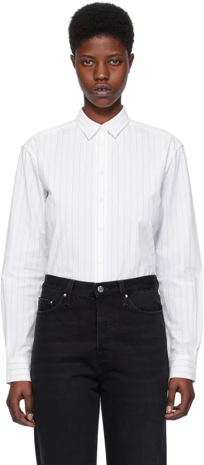 Totême White Signature Shirt In 114 White/black
