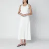 Totême White Sleeveless Midi Dress In White