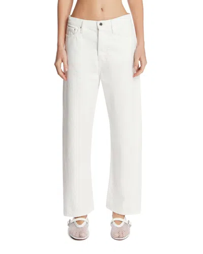 Totême White Twisted Jeans In White Bianco   #ffffff