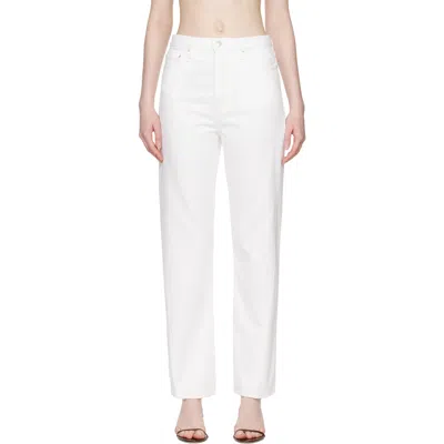 Totême White Twisted Seam Full Length Jeans