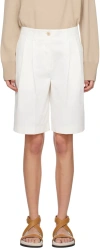Totême White Wide-leg Shorts In 047 White
