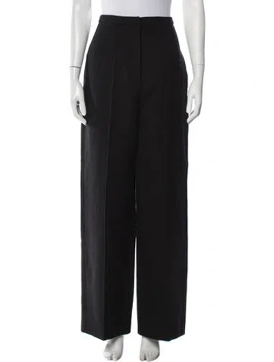 Pre-owned Totême Wide Business Wool Trousers Toteme Wide Leg Pants In Black