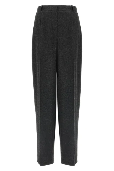 Totême 'wide Flannel' Pants In Gray