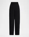 Totême Wide Fluid Trousers In Black