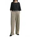 Totême Wide Fluid Trousers In Taupe In Gray
