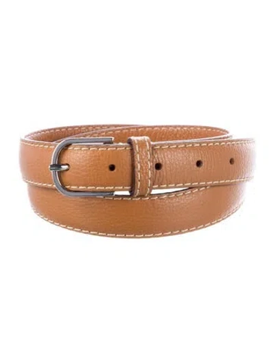 Pre-owned Totême Wide Leather Belt In Brown