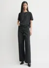 Totême Wide Leg Denim Faded Black In Black
