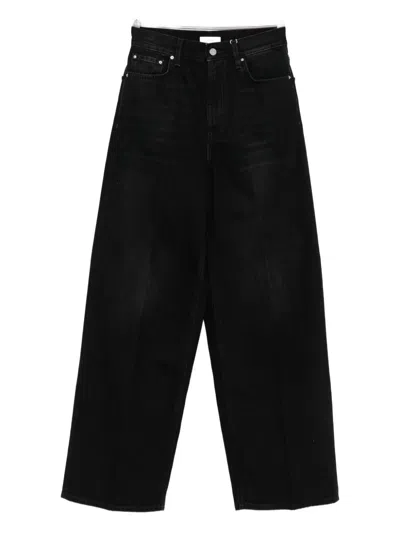 Totême Toteme Main Wide Leg Denim Jeans In Black