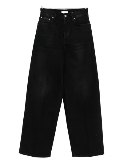 Totême Toteme Main Wide Leg Denim Jeans In Black