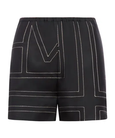 TOTÊME TOPSTITCHED SILK SHORTS