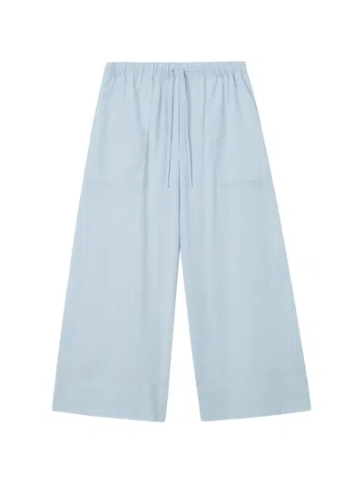 Totême Wide Summer Trousers Sky In Blue