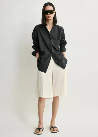 Totême Wide Tailored Shorts Ecru In White
