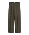Totême Wide Tailored Trousers Forest In Neutral