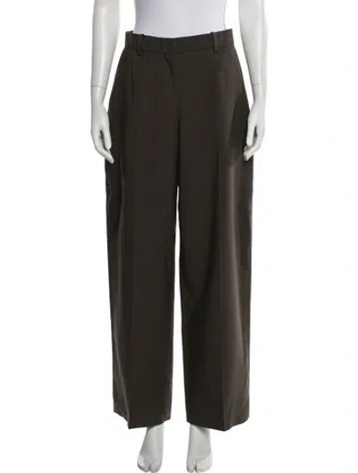 Pre-owned Totême Wide Tailored Trousers Wide Leg Pants In Green
