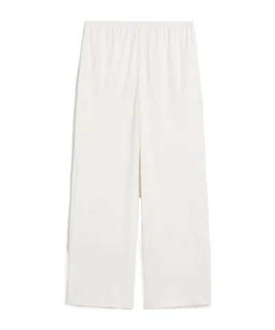 Totême Wide-leg Casual Pants In White