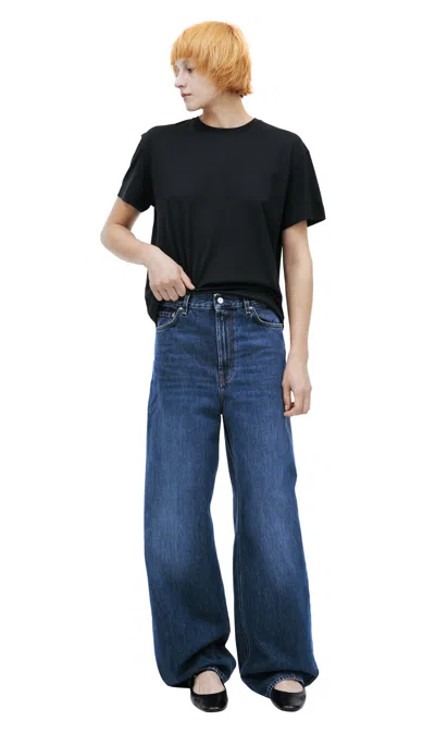 Totême Wide-leg Jeans With Creases In Blue