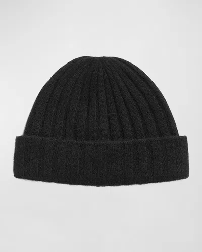 Totême Wide-ribbed Cashmere Beanie In Black