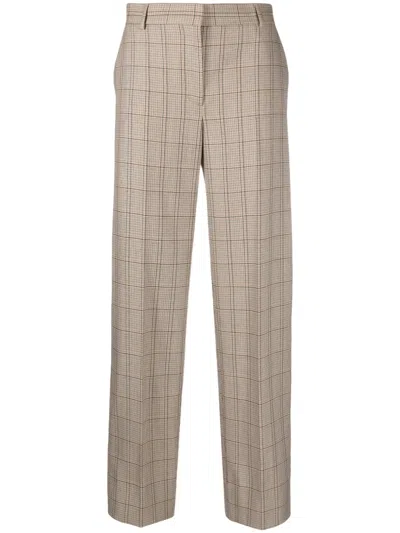 Totême Houndstooth-pattern Virgin-wool Trousers In Neutrals