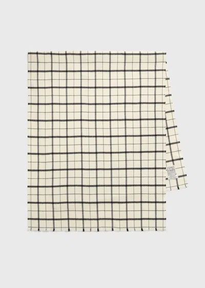 Totême Windowpane Scarf White/black In Pattern