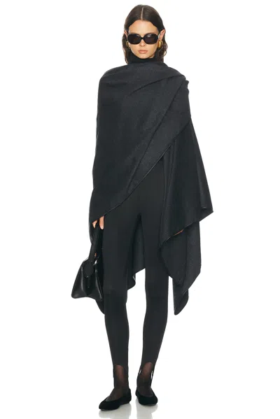 Totême Winter Flannel Cape In Blue