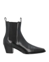 Totême Toteme Woman Ankle Boots Black Size 11 Leather In Black