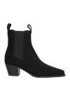 Totême Toteme Woman Ankle Boots Black Size 7 Leather In Black