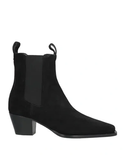 Totême Toteme Woman Ankle Boots Black Size 7 Leather