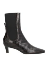 Totême Toteme Women The Mid Heel Boot Leather Boots With Croco Effect In Brown