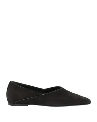 Totême Toteme Woman Ballet Flats Black Size 6 Leather