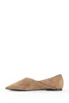 Totême Suede Everyday Ballet Flats In Neutral