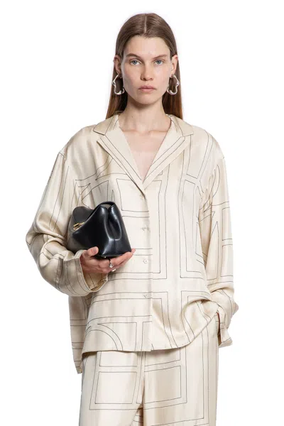 Totême Woman Beige Shirts In Sand