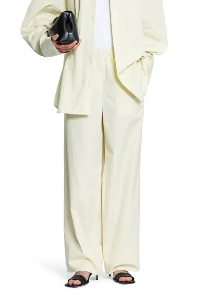 Totême Woman Beige Trousers In Neutral